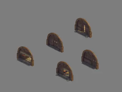 Game Mountain building - cave dwelling 3D model
