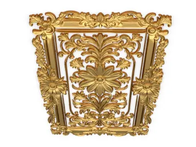 classical door decor 10 3D model