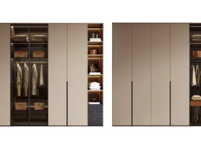 Modern Light Luxury Wardrobe Combination 3D Model 3D model