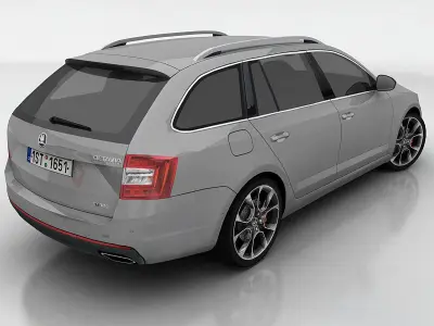 Skoda Octavia 3 RS Kombi Low-poly 3D model