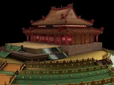 Chinese ancient house 3D model 41