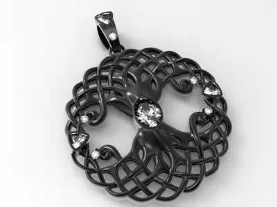 Pendant tree of life 3D print model 3D print model