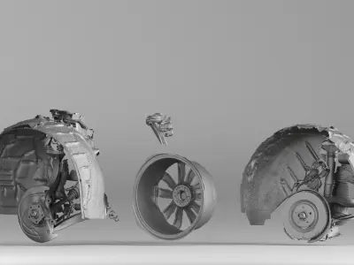001636 3D Scan of Volkswagen Touareg 2021 Car Parts 3D print model