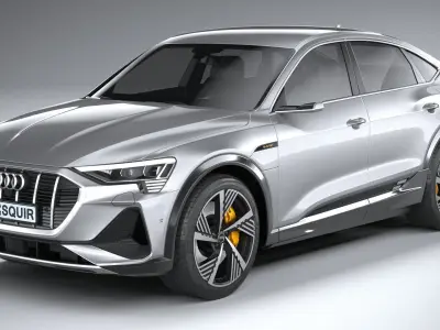 Audi E-Tron Sportback S-line 2021 3D model