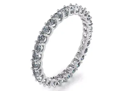 Jewelry Ring With Full Diamonds  3D print model