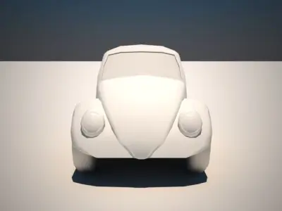 Volkswagen Beetle Low-poly 3D model