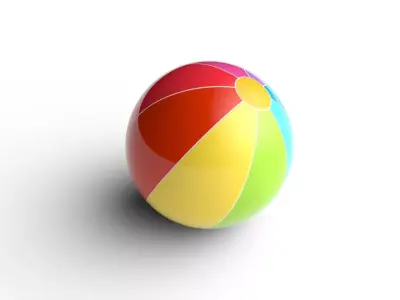 Beach Ball M01 Low-poly 3D model
