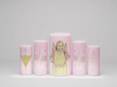 Berber Candles- Personalized Kabyle Candles  3D model