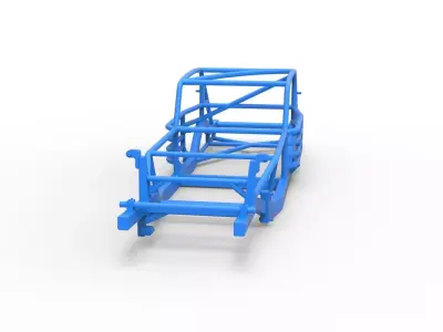 Frame of Vintage Asphalt Modified stock car Scale 1 to 25 3D print model
