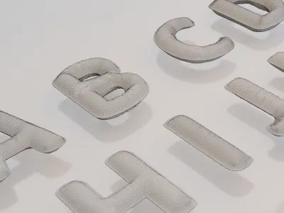 Balloon Alphabet 3D model