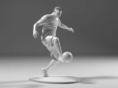 Footballer 05 FootStrike 08 Stl 3D print model