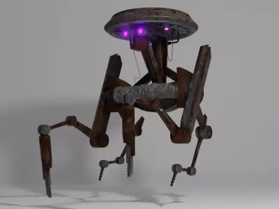 Lava Droid Free low-poly 3D model