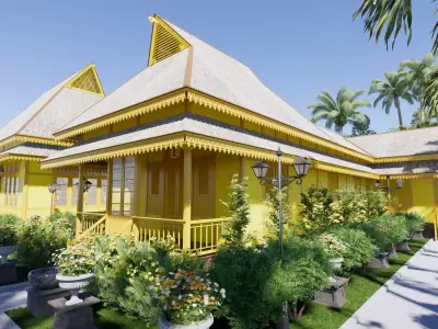 Sambas Sultan Palace 3D model