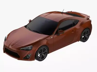 2012 Toyota GT86 Low-poly 3D model