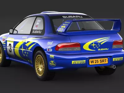 Subaru Impreza 22b STI Rally Car 3D model