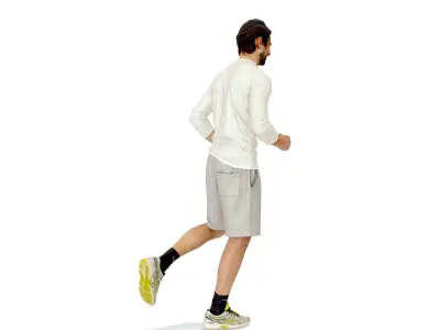 Casual Man Jogging SMan0312-HD2-O03P01-S Low-poly 3D model