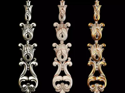 Classic carved 106 3D model