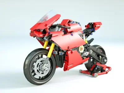 LEGO motorcycle V4 3D model