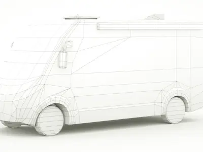Berth Rollerteam Pegaso 590 camper Low-poly 3D model
