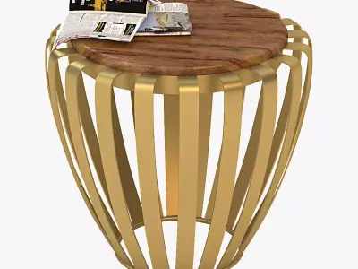 Benson Side Table With Books 3D model