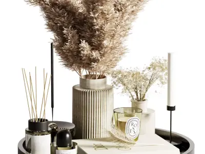 Decorative set 09 3D model 6
