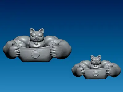 Cat statue - decor - 3D print 3D print model