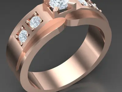 Luxury Men Rings Designs 4MR074 3D print model