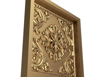 Carved Ceiling Tile 07 Low-poly 3D model