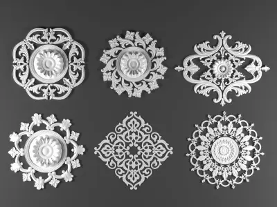 6  ornamental classic decoration 3d model kitbash vol 34 3D model