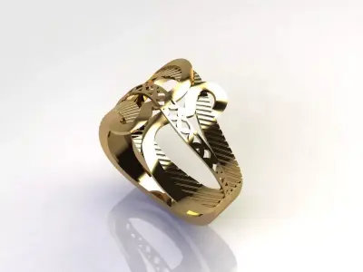 Fancy Womens Rings Plain Rings Ready STL 3DM Models Rings 3D print model 4