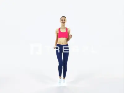 Beauty 03G Running Jogging Sports Woman Low-poly 3D model