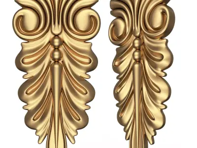 Corbel Carved 04 Low-poly 3D model