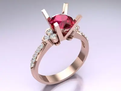 Diamond Ring - Womens Rings - N730921 3D print model