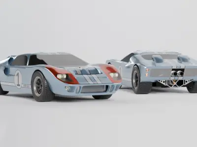 Race car GT 40 MK-II 1966 3D model