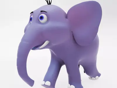Elephant Low-poly 3D model