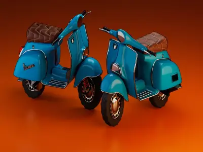 moto cartoon low 3D model