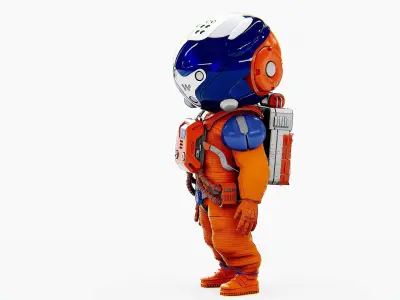 TOON ASTRONAUT B-K Rigged for Unreal Engine - Unity - MIXAMO  3D model