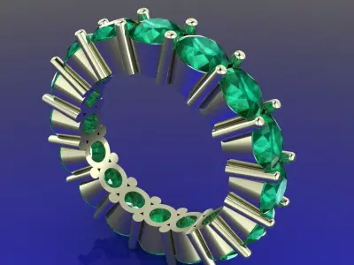 G1011 Eternity Bloom Ring USA-5 4gm 3D print model