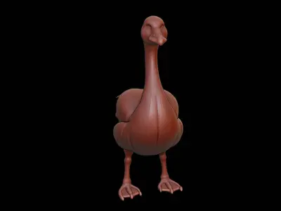 Goose Animal Sculpture 3D print model get