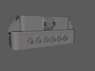 Bloco De Valvulas Low-poly 3D model