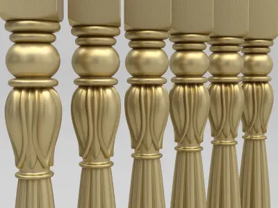 Carved Baluster 3D model get