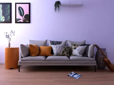 Office Scene 01 Low-poly 3D model