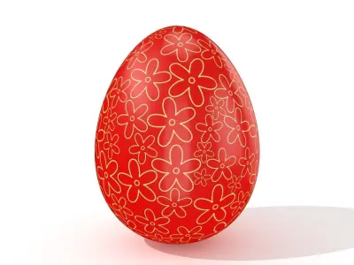 Easter egg N010 Low-poly 3D model