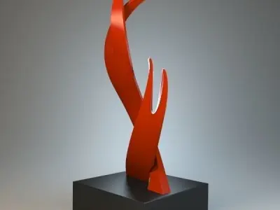 Flame of Love Sculpture 3D model
