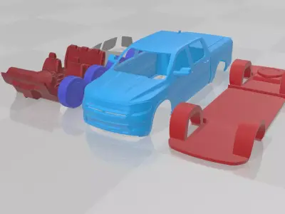RAM 1500 REV 2025 - Separate Parts STL Model 3D print model