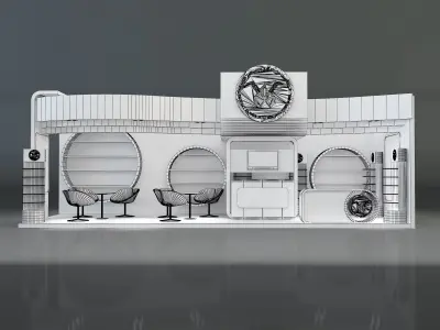 Booth Exhibition Stand a325d 3D model