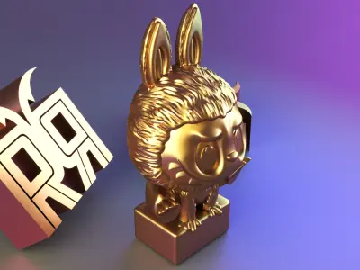 Labubu Show Off Statue 3D print model