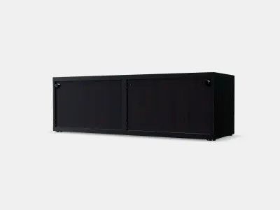 BESTA Shelf unit with glass doors 3D model