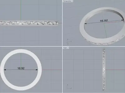 ring woman  3D print model 93