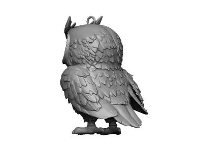 owl pendant 3D print model
